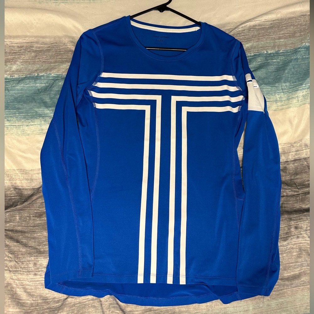 Tory Burch Sport Cooling Performance Graphic-T Long-Sleeve shirt S